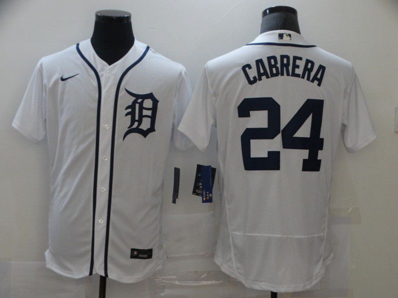 Men Detroit Tigers #24 Cabrera White Elite Nike MLB Jerseys